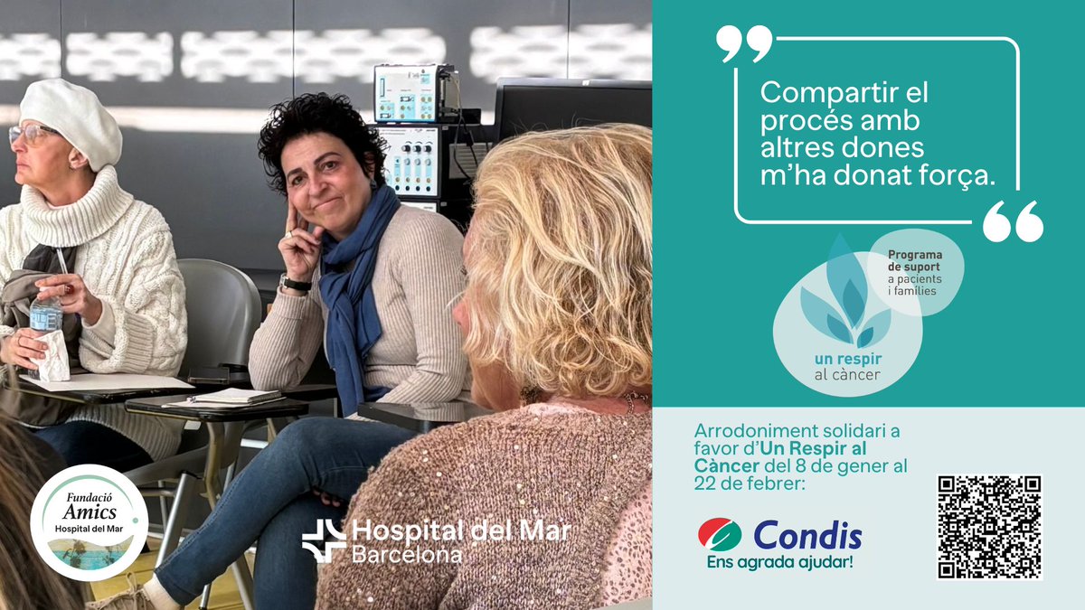 hospitaldelmar's tweet image. 💚 Col·labora amb la campanya d’arrodoniment solidari 🪙 de suport a les dones en tractament per #càncer dels @AmicsHMar i @Condislife 

Donaràs suport al programa #UnRespiralCàncer

Ho pots fer al teu súper o en aquest enllaç

👇👇👇👇

condis.worldcoo.com/d7c1a7a3-ae4b-…