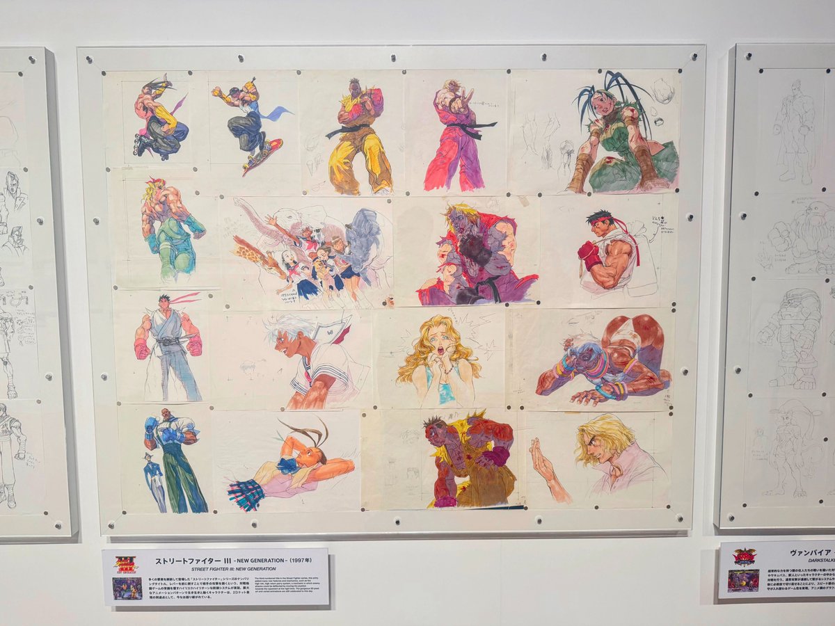 ／
🎮 #大カプコン展 展示紹介
伝説の企画書たち
＼

ゲームの制作過程で生まれる様々なスケッチ。東京会場では一挙200点以上を追加公開中✨

――開発者達は何を思い、何にこだわったのか――
スケッチ達に添えられたコメントや指定のメモからその意図の一端を読み取ることができます🖊