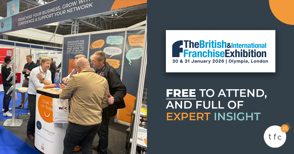 Going to The British &amp; International Franchise Exhibition at Olympia on 30th and 31st January? We’d love to see you there! Pop down to stand C110 for a friendly chat, or let us know if there’s anyone you’d like a 1-2-1 with.