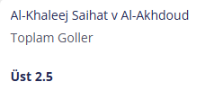carlostips3's tweet photo. 📌Suudi Arabistan - Pro Lig

Al-Khaleej Saihat v Al-Akhdoud
Toplam Goller
Üst 2.5
1.67

▪️https://t.co/yPw9dRKP4K https://t.co/y5juGRfiRj