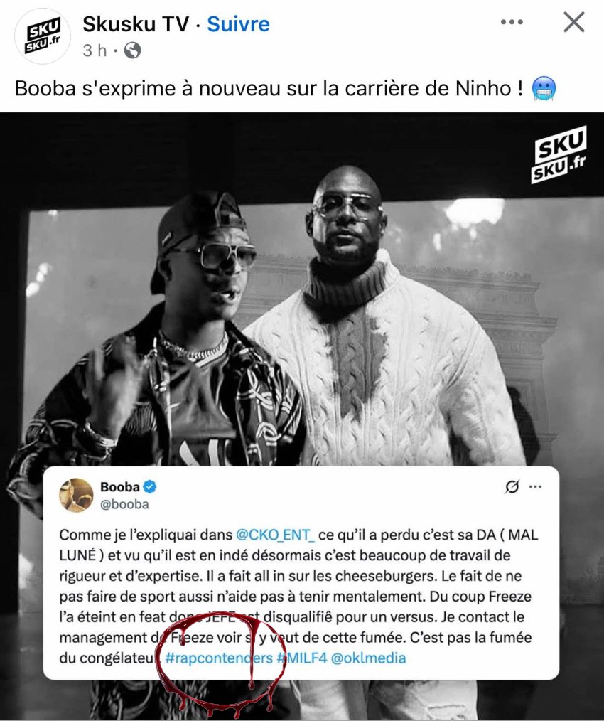 On arrête les battles Twitter ? On vient jouer pour de vrai ?
<a href="/booba/">Booba</a> T'es prêt
On est prêt
Le public n'attend que ça
Et toi <a href="/freezecorleone/">FREEZE D. CORLEONE</a> ?

Au pire si il n'est pas chaud : <a href="/Sdm__92/">#FreeCongo 🇨🇩 ➑</a> @la  <a href="/Cyrilhanouna/">Cyril Hanouna</a> <a href="/KMbappe/">Kylian Mbappé</a> @lemecanicienlambourghiniMiami Beach <a href="/GIMS/">G I M S</a> <a href="/rohff/">ROHFF</a>