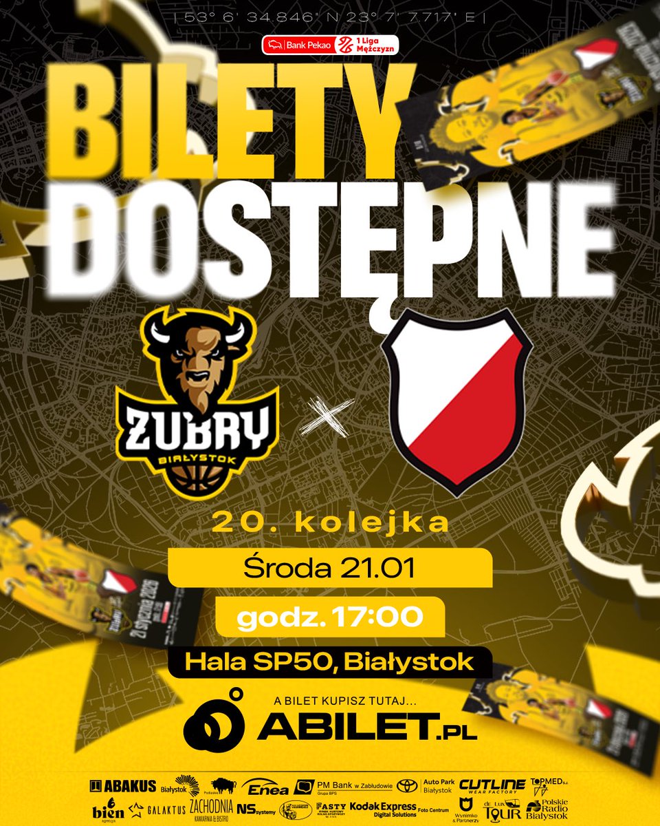 Ruszyła sprzedaż biletów na kolejne domowe spotkanie!

Już dziś zarezerwujcie swoje miejsce, kupując bilety na zubry.abilet.pl 🎟️
________________
Partner tytularny: <a href="/WBialystok/">Miasto Białystok</a>

Partnerem tytularnym Żubrów Białystok jest 
<a href="/wojpodlaskie/">Województwo Podlaskie</a> 

#1lkosz #1lmkosz