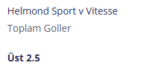 carlostips3's tweet photo. 📌Hollanda - Eerste Divisie

Helmond Sport v Vitesse
Toplam Goller
Üst 2.5
1.75

▪️https://t.co/yPw9dRKP4K https://t.co/hPpFGuWfNt