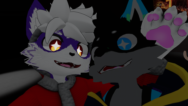 LeafCee's tweet photo. Ams a Regulus on VRChat
The other floof is @/Julian7014

Main avis: Regulus/レグルス , Fenchi https://t.co/yRhfEv7iih
