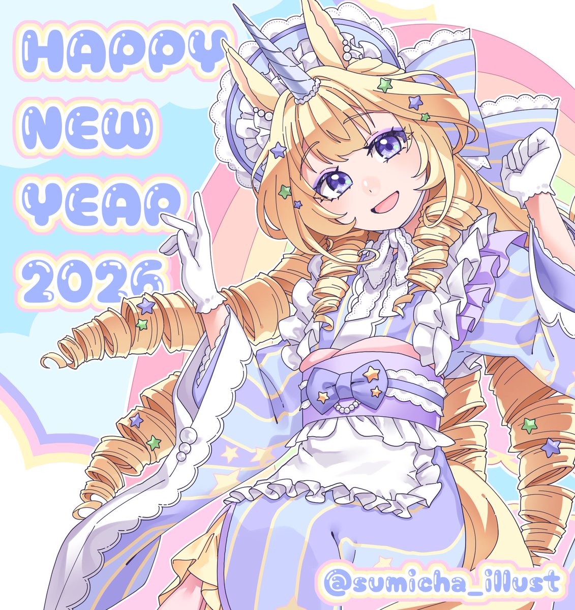 sumicha_illust's tweet photo. #MYDOO
正月イラストの子
おすわりアクスタにしました！🦄✨ https://t.co/x68S37NrA0
