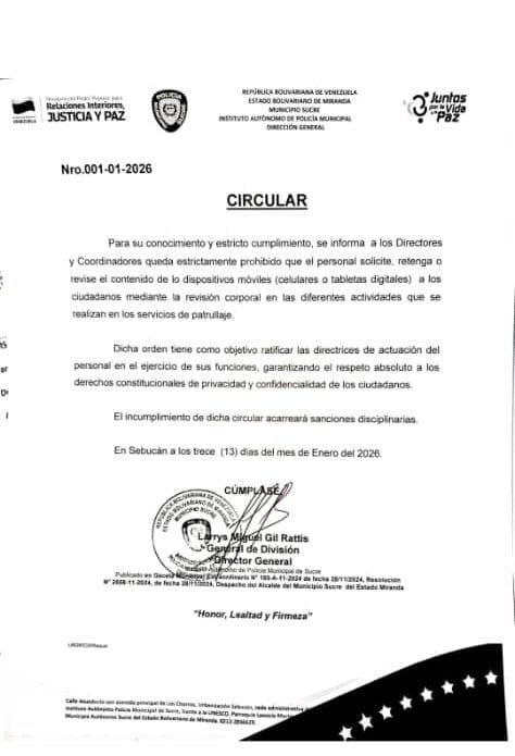 BorgesKat's tweet photo. @cazamosfakenews Ayer Casto Ocando publicó esto, busqué por número de circular en la cuenta del ministerio y no aparece. https://t.co/e1ulxJLoyr
