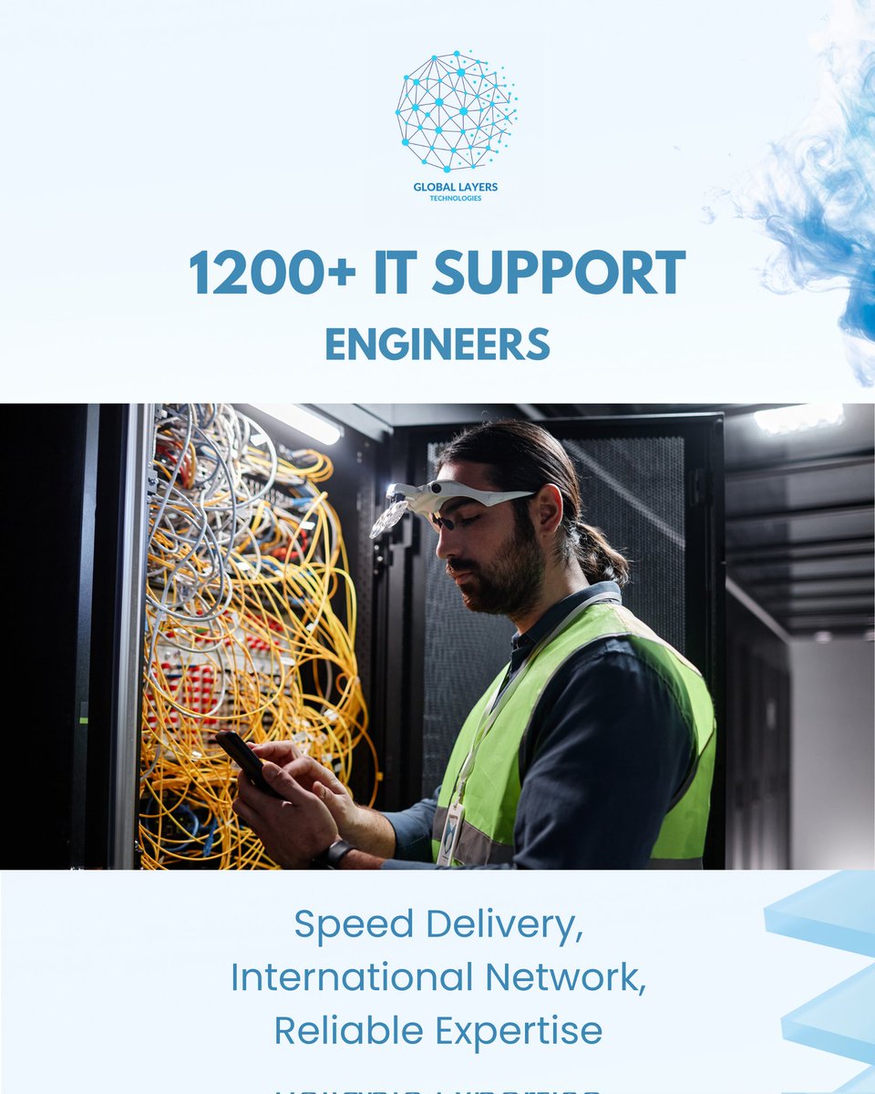 global_layer's tweet image. Global Layers Technologies delivers fast, reliable IT support through a network of 1200+ certified engineers across UK, EMEA, and APAC. Our international coverage, rapid response capability, and hands-on technical expertise ensure seamless support for enterprises, retail brands.