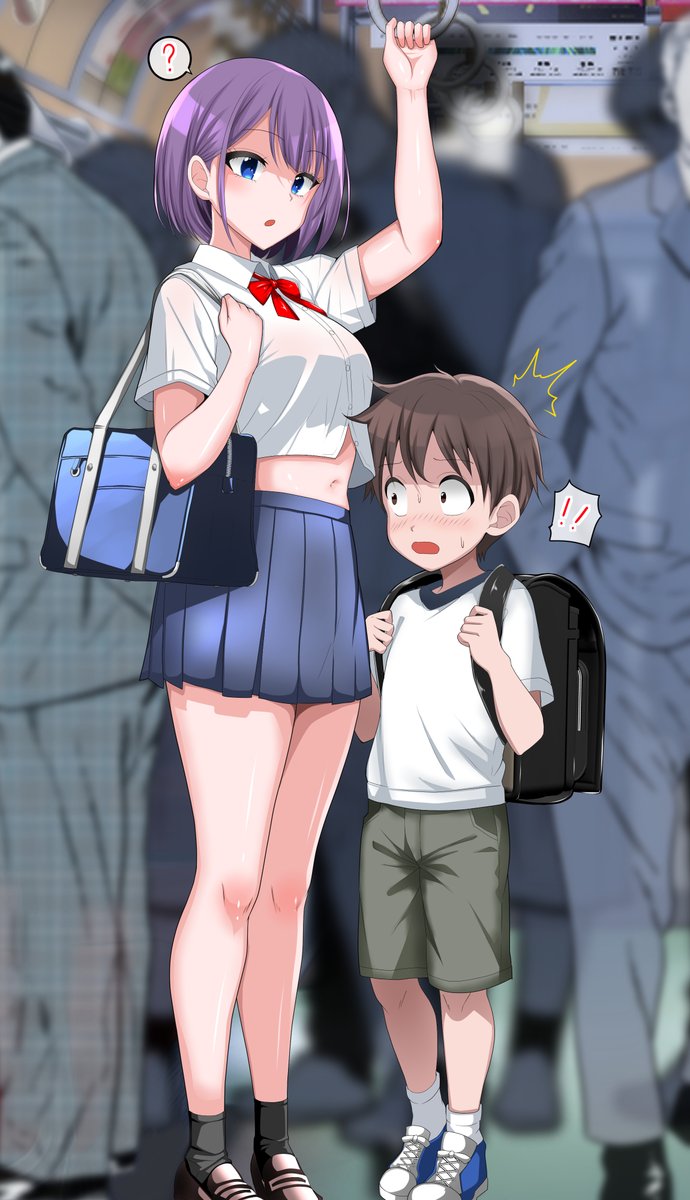 ご依頼作品を納品しましたので公開します!

満員電車の中でお姉さんのおへそを目撃し、赤面してしまうショタ💙です☺

あ～んショタの性癖が歪んで構築されて開花しちゃう～ 