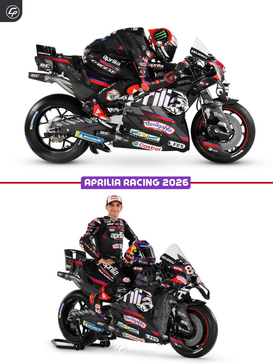 gpcorner's tweet image. Ini dia bro Aprilia Racing 2026!

Sepetinya banyak yang berubah dari RS-GP 2026

#Aprilia #JorgeMartin #MarcoBezzecchi