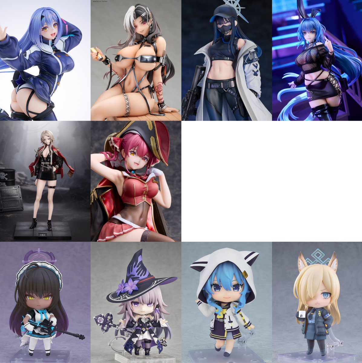 今予約してるフィギュアの画像作れた 10体か…10万くらいか？