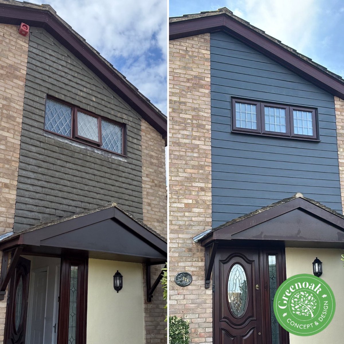 Our team at Greenoak Concept &amp; Design have just completed this #HardiePlank wall cladding installation in Rayleigh, Essex.

greenoakcompany.co.uk
01702 238938 
96 Bridgwater Drive, Westcliff-on-sea. SS00DH 
#conservatoryroof #windows #doors #upvc #bespoke #cladding #hardieplank