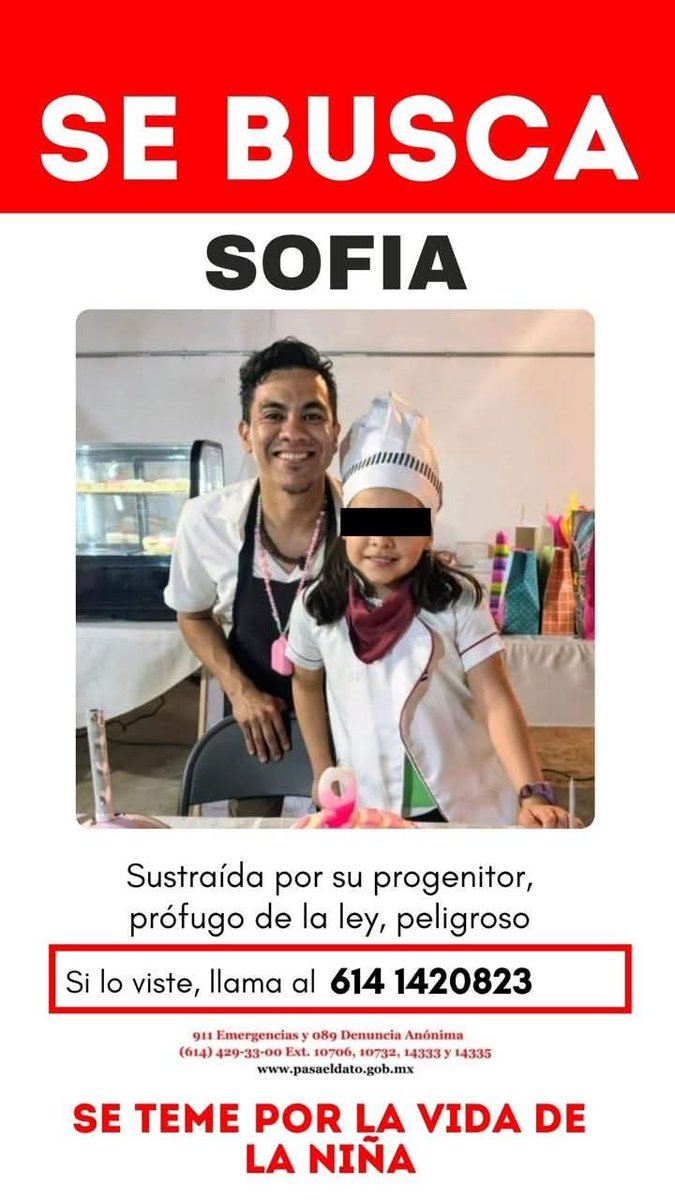 Mi hija está no localizable un juez ordenó la restitución inmediata de guarda y custodia conmigo y el progenitor de la foto no la entrego, el papá adoptivo de Jonathan p, progenitor es cómplice ya que entraron a su casa policías y actuario y dijo no saber de qué niña hablaban.