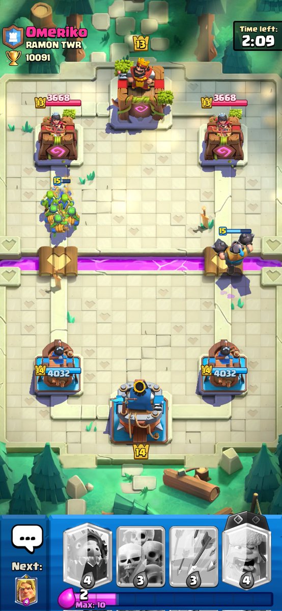 NatanLayliev's tweet photo. How is a level 13 king tower at 10k trophies @ClashRoyale https://t.co/mfLXRoG312