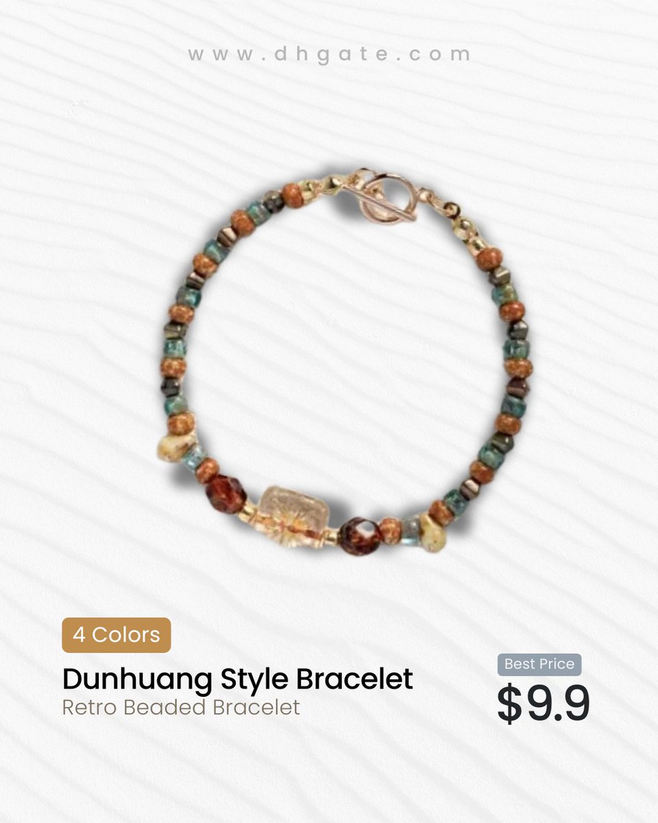 dhgate's tweet image. Colors inspired by the Silk Road ✨📿 Dunhuang-style beaded bracelets in multiple shades to match every mood and outfit
Shop now🛒
cutt.ly/ntkJ74Ui
cutt.ly/etkJ5dZ7
cutt.ly/etkJ5mXk
cutt.ly/atkJ5AAR
#DunhuangStyle #BeadedBracelet #ColorfulAccessories