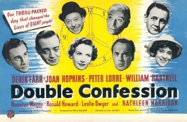 TalkingPicsTV's tweet photo. One thrill packed day that changed the lives of eight people!
9:30am DOUBLE CONFESSION (1950) with #DerekFarr #JoanHopkins #PeterLorre #WilliamHartnell #RonaldHoward #NauntonWayne #LeslieDwyer and #KathleenHarrison drama #TPTVsubtitles https://t.co/iPgGVvNEGf