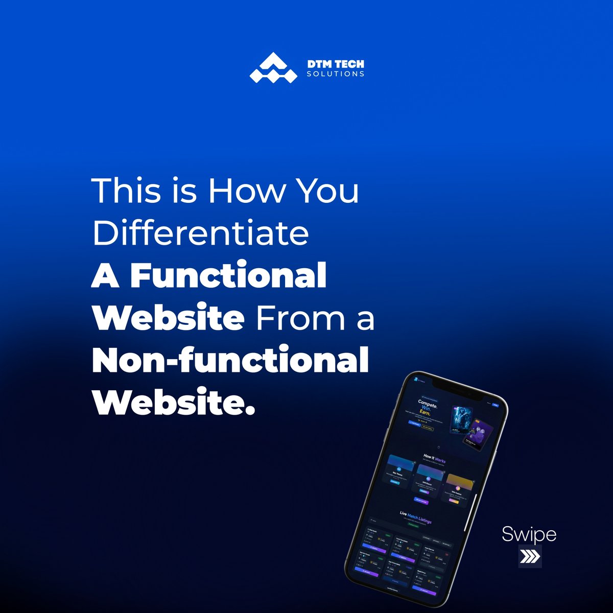 dtm_tech's tweet photo. WHAT DIFFERENTIATES A FUNCTIONAL WEBSITE FROM A NON‑FUNCTIONAL WEBSITE

Our Mind-blowing Point of View?
A functional website is not a design project - it is a business system.

🧵 https://t.co/77lY4oDcK5