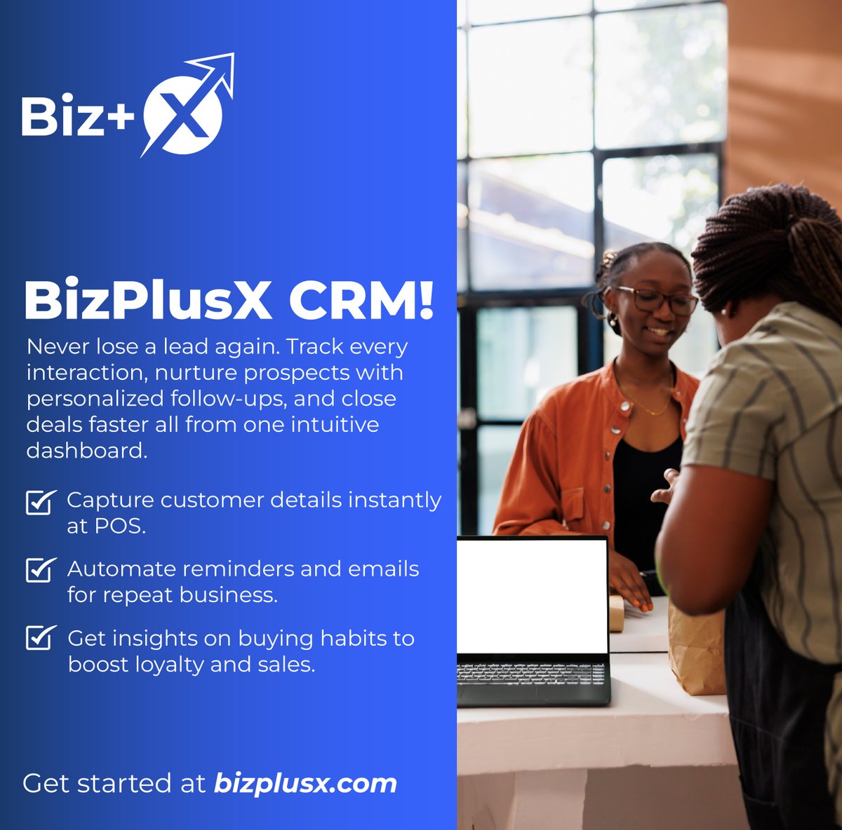 Bizplus_X's tweet photo. Supercharge Your Customer Relationships with BizPlusX CRM!
Never lose a lead again. Track every interaction, nurture prospects with personalized follow-ups, and close deals faster all from one intuitive dashboard.
#InventoryManagement #BusinessManagement #BusinessGrowth https://t.co/r8nerjwWBD