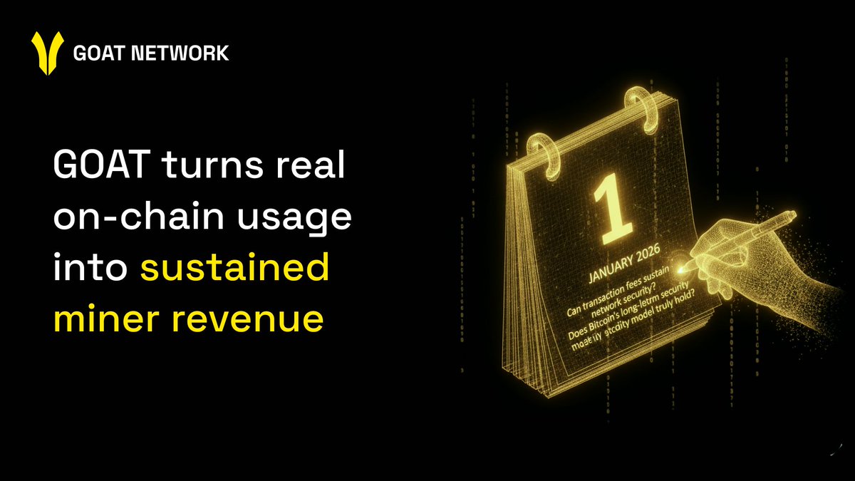 Guys, thinking about what I found from @GOATRollup made me reflect... Every  January, miners evaluate whether the money they earn from Bitcoin fees can  keep the network safe as the payments for