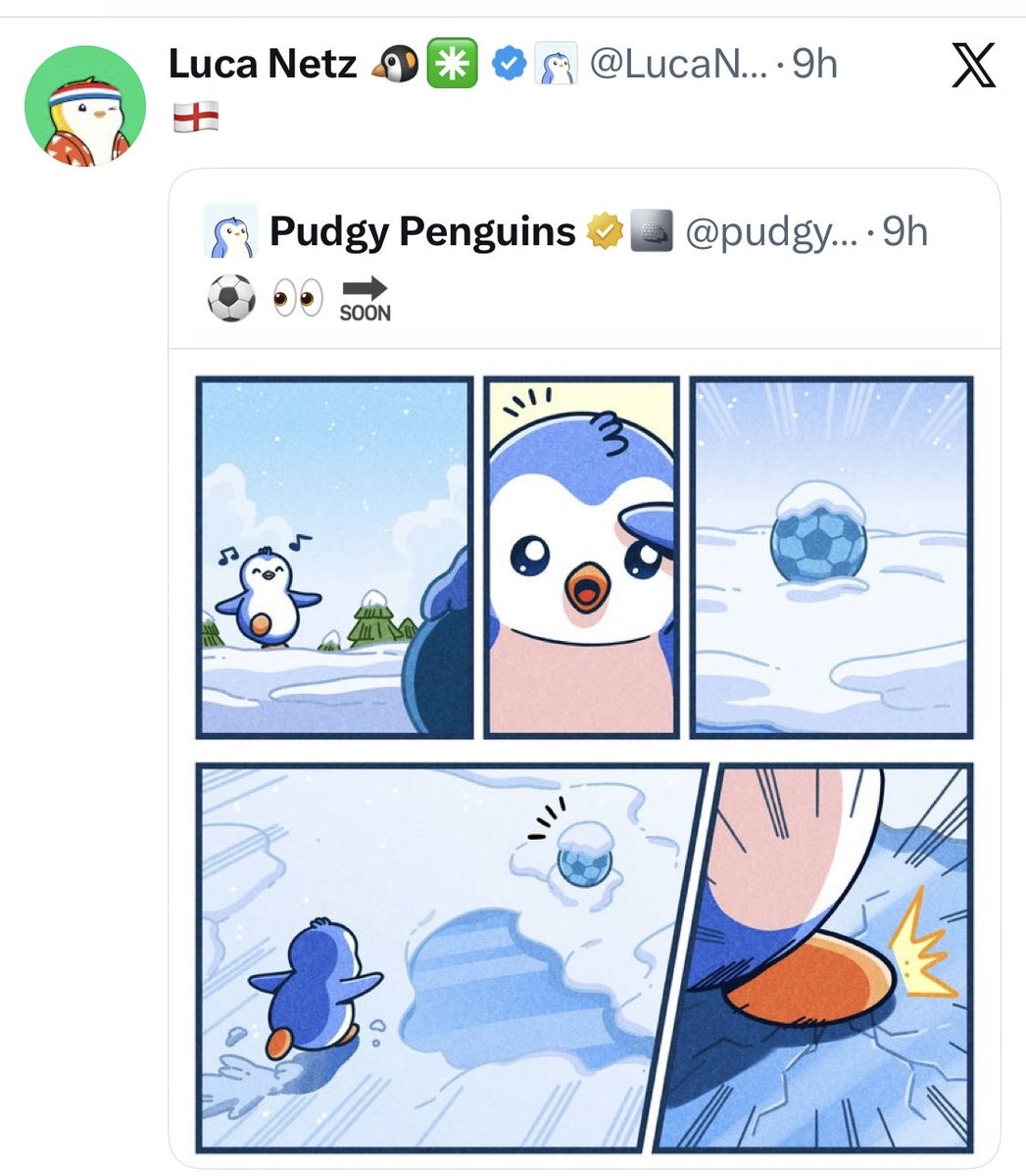 lokithebird's tweet image. Premier League partnership incoming for Pengu?

Which club?

This collaboration was already teased during Art Basel. Pudgy Penguins is also no stranger to this type of move. 

Back in 2024, Pudgy sponsored a Spanish second-division football club, and more recently expanded into…