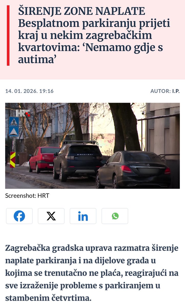 RenatoPetek's tweet photo. Širenje naplate parkiranja u Zagrebu 2017. vs 2026.

2017. - 2020. - Bandić planira širenje naplate parkiranja.
Tomašević: iracionalno, ekonomski neutemeljeno, štetno za kvartove, ne rješava problem.
SDP, Mišić: uvodi se novi harač za građane.

2026. - Tomašević predlaže stari Bandićev plan proširenja naplate parkiranja.
SDP, Mišić: šutnja
Ista mjera. Isti argumenti. Dvostruki standardi. Licemjerje.