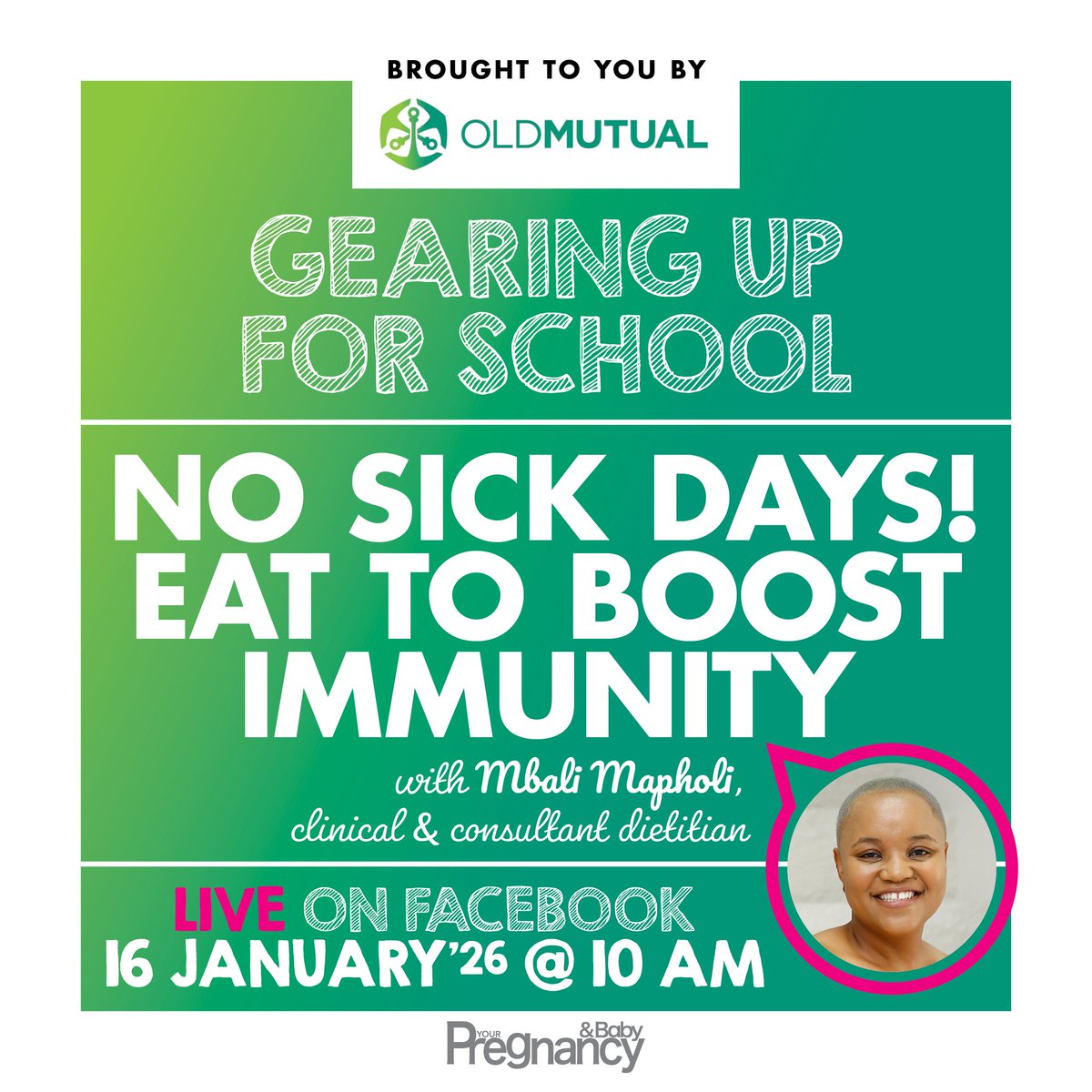 The return to school comes with increased exposure to germs. Join us on Facebook for tips on how to eat to support immunity.
Give your child the advantage. Calculate the future cost of education and the monthly savings needed with <a href="/OldMutualSA/">Old Mutual SA</a> calculators. oldmutualeducationtools.co.za