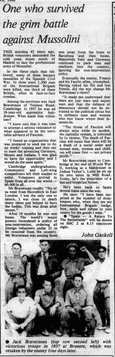 Miles de personas vinieron a luchar contra el fascismo a España #MemoriaDemocratica