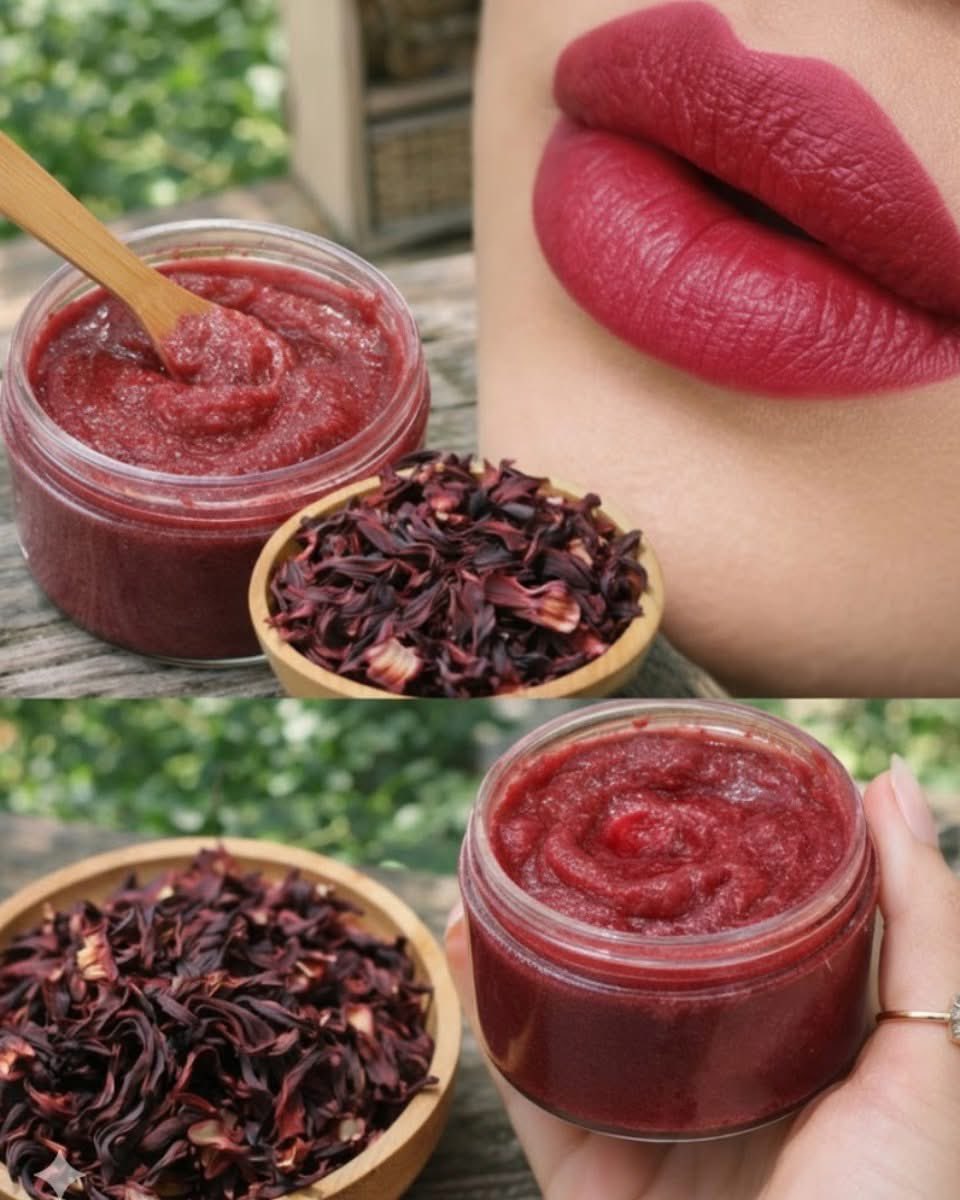 VIRAL BEAUTY REMEDY: HIBISCUS LIP PLUMBER NATURALLY🫦

Soak 2 tbs dried hibiscus petals overnight. Grind into smooth paste.
Mixed with 1 tbs honey + 1/2 tbs coconut oil. Apply on lips for 15 to 20 minutes, 3-4x/week.

Natural pink lips
Deep Dehydration
Reduces lip pigmentation