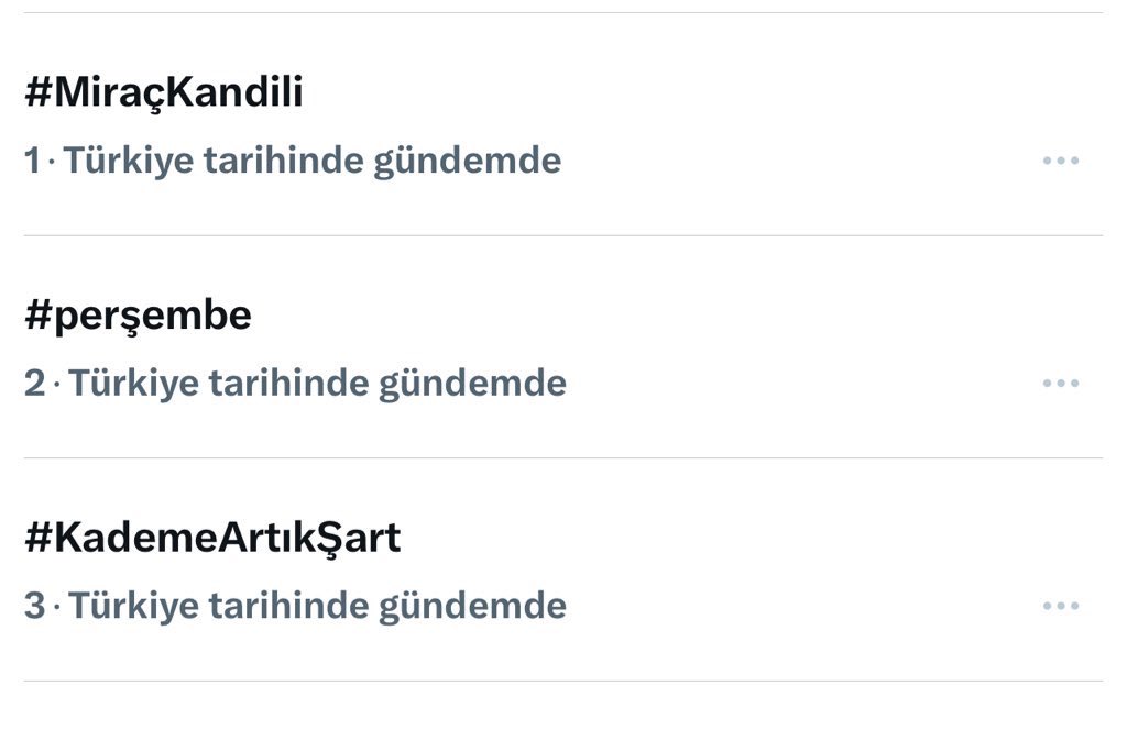 Ne güzel sıralanmış yine iki gözümün çiçeği tagımız <a href="/EmadDernegi/">EMEKLİLİKTE ADALET DERNEĞİ ⚖️</a> 
👇👇👇👇👇
Miraç Kandili 
Perşembe 
#KademeArtıkŞart

Miraç; sabrın müjdeye, duanın rahmete ulaştığı gecedir. 

Duamız belli KADEME ✊
Miraç Kandiliniz mübarek olsun. 🌙✨