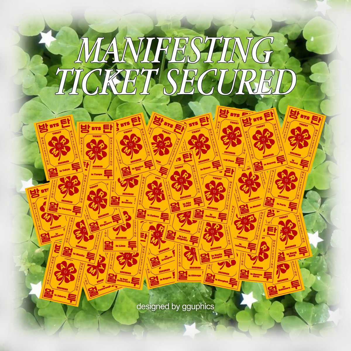 gguphics_'s tweet image. ଘ( ･ω･)_/ﾟ･:*:･｡🍀
2026-2027 BTS World Tour (Official Tour List) — Ticket Secured Manifestation Card &amp;amp; Wallpaper ✨

⸝* ⋆.˚𝒔𝒑𝒓𝒊𝒏𝒌𝒍𝒊𝒏𝒈 𝒄𝒐𝒏𝒄𝒆𝒓𝒕 𝒕𝒊𝒄𝒌𝒆𝒕 𝒅𝒖𝒔𝒕 𝒐𝒏 𝒂𝒍𝒍 𝒐𝒇 𝒖𝒔🪽𓏲 ๋࣭  ࣪ ˖

#designedbygguphics #방탄소년단 #BTS #BTS_WORLDTOUR