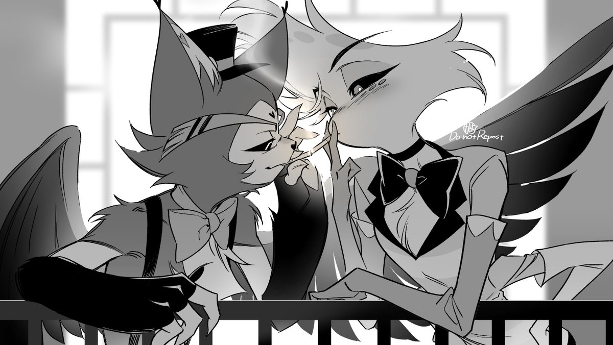 kayou_2nd's tweet image. シガーキス🚬ハスエン　まだお付き合いしてない感じ
#huskerdust