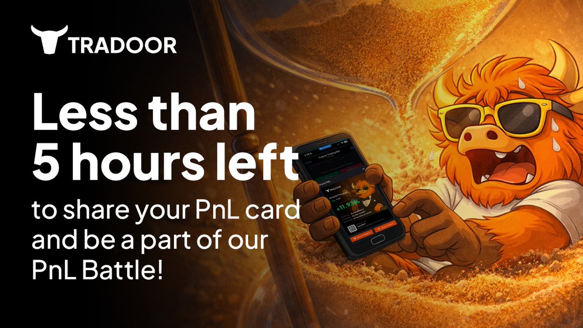 ⏰ FINAL CALL — Less than 5 hours left!

If you’ve been meaning to share your PnL… this is your last chance to compete for up to $50 in Turbo Credits!

How to join (quick):
HISTORY → SHARE → post your PnL card in our English, Russian, Ukrainian or Korean chat

📍Full campaign