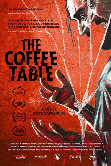CBHSStreaming's tweet image. The Coffee Table (2022). It’s a Spanish movie, not very well known as far as I’m aware, but it was a pretty stressful watch for a damn movie. lol. 

It has such a crazy, instant tonal shift from deadpan comedy movie to gut wrenching dread. I could only imagine how much this movie…
