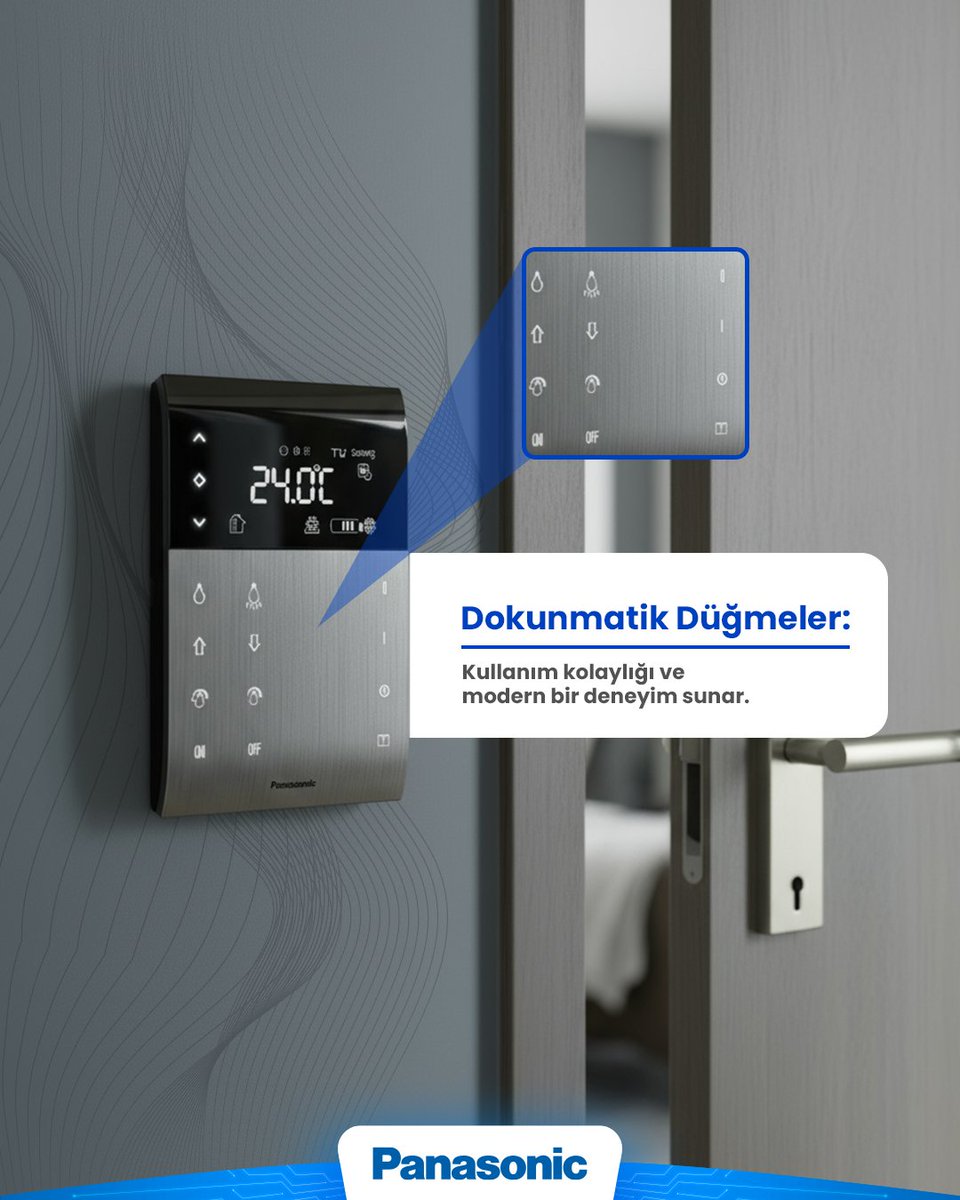 panasonic_ewtr's tweet photo. Panasonic Multis ile modern yaşamın kapılarını aralayın.

Dokunmatik düğmeleri, yakınlık sensörü ve termostat özellikleriyle Mutlis, konforu parmaklarınızın ucuna taşır. https://t.co/HWvn2nCncq