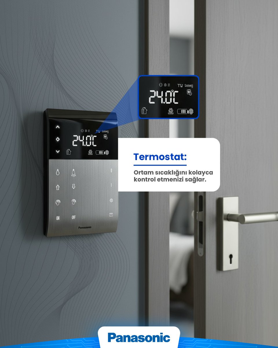 panasonic_ewtr's tweet photo. Panasonic Multis ile modern yaşamın kapılarını aralayın.

Dokunmatik düğmeleri, yakınlık sensörü ve termostat özellikleriyle Mutlis, konforu parmaklarınızın ucuna taşır. https://t.co/HWvn2nCncq