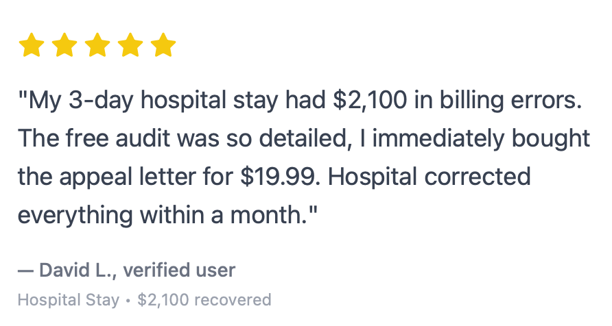 What patients are saying about our free audit tool