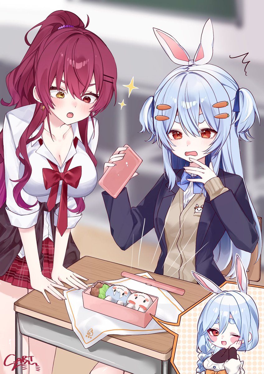 キャ、キャラ弁！？
#ぺこらーと  #マリンのお宝