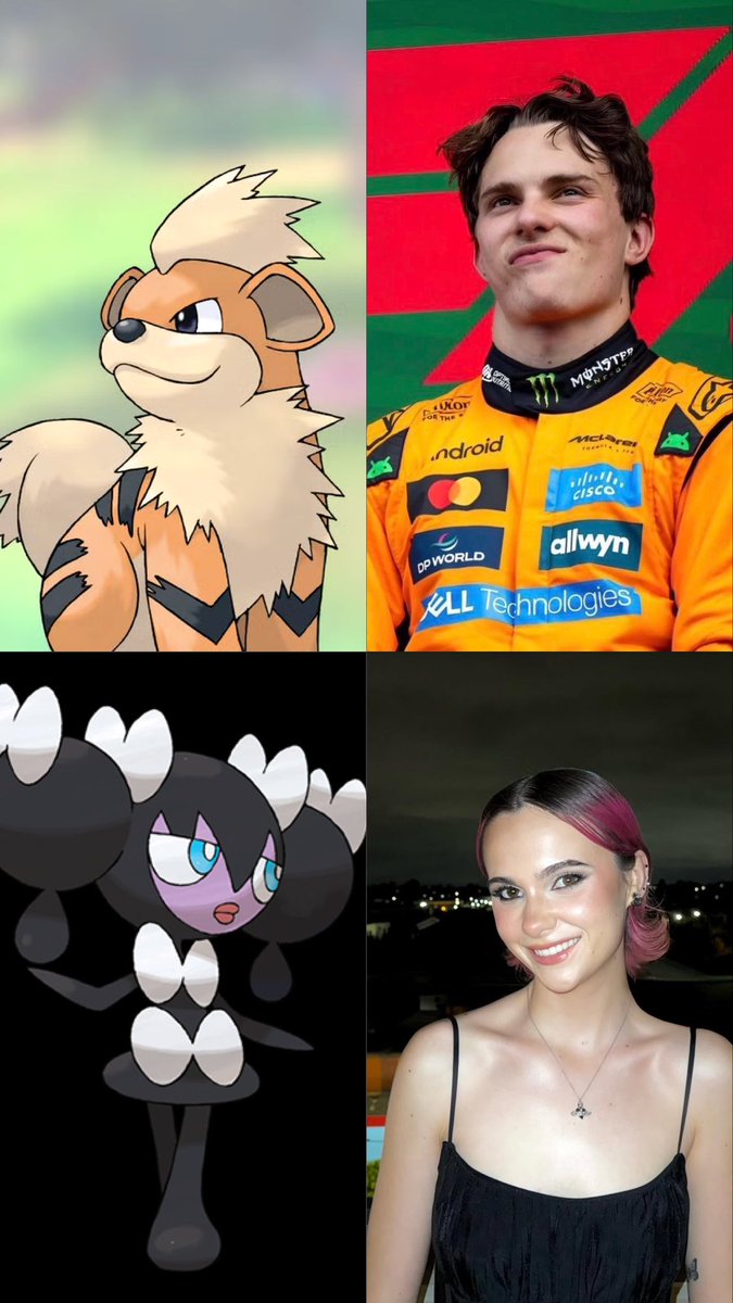 oscarpiastri81's tweet photo. According to Oscar’s sister, if Oscar and her were Pokémon, he would be Growlithe and she would be Gothorita 👀

(ss credit @onepickopone) https://t.co/yNWXHp2X3w