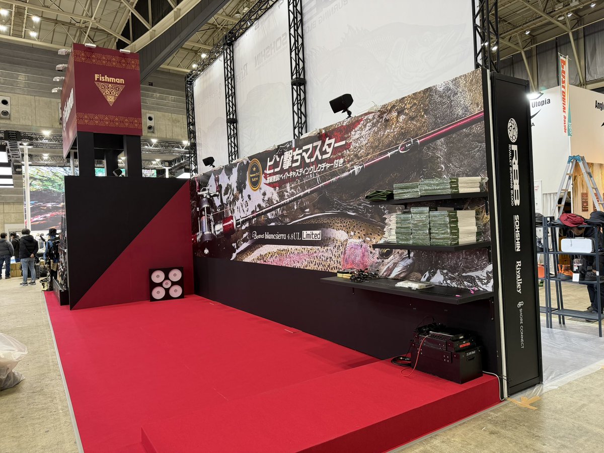 ken_akatsuka's tweet image. 横浜、釣りフェス
設置完了
明日は9時からお待ちしてますね
#釣りフェス2026  #fishman  #限定商品販売  #ピン撃ちマスター