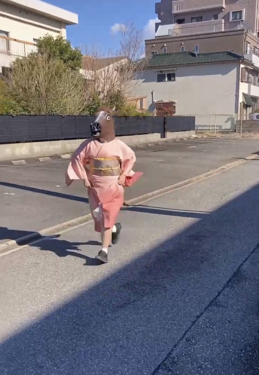 どうしよう…正月早々、着物着た馬(姉)が爆走しているのずっと面白い