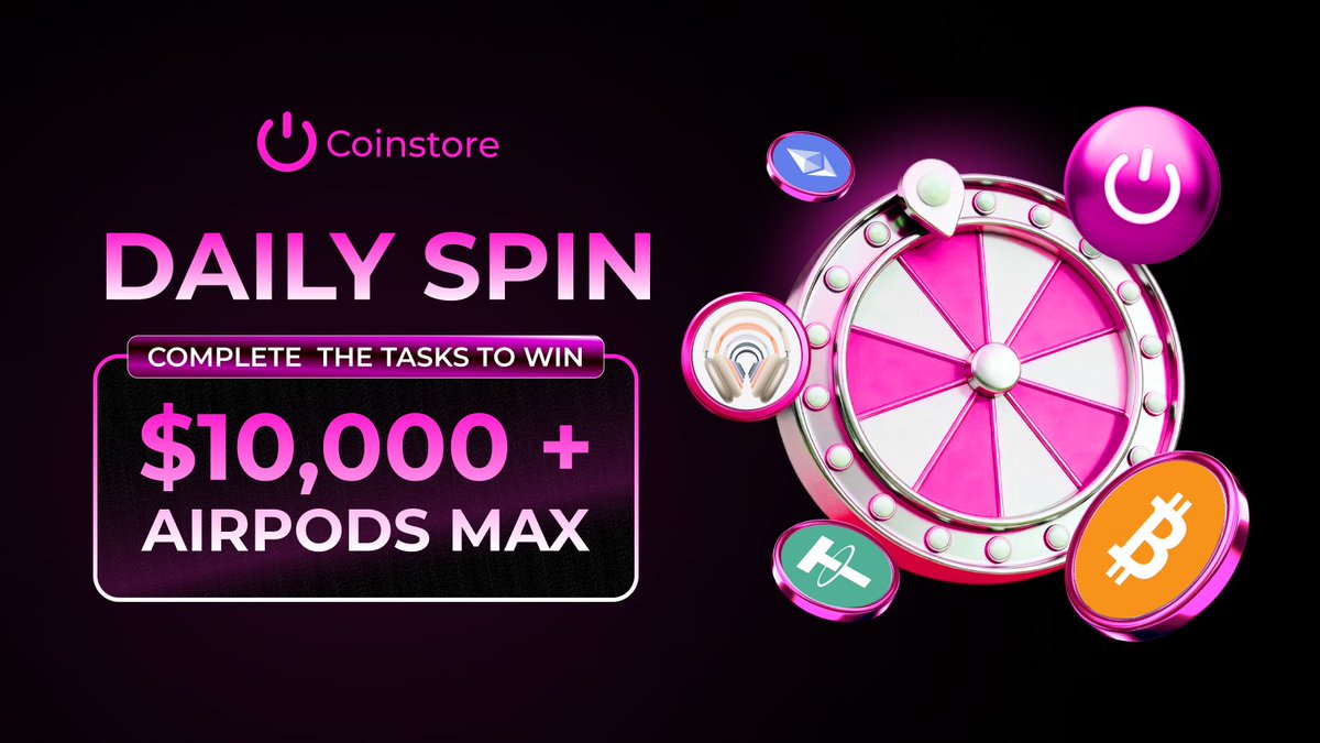CoinstoreExc's tweet image. 🎉 Complete Tasks to Win $10,000+ &amp;amp; AirPods Max! 🎉

The Lucky Spin event on @CoinstoreExc is NOW LIVE!

🎯 Complete tasks to earn spins and WIN BIG rewards! 🎁
🗓️ Event Period: January 15 – January 22

🔗 Spin into Rewards:
h5.coinstore.com/spin/115luckys…

Don’t miss your chance to grab…