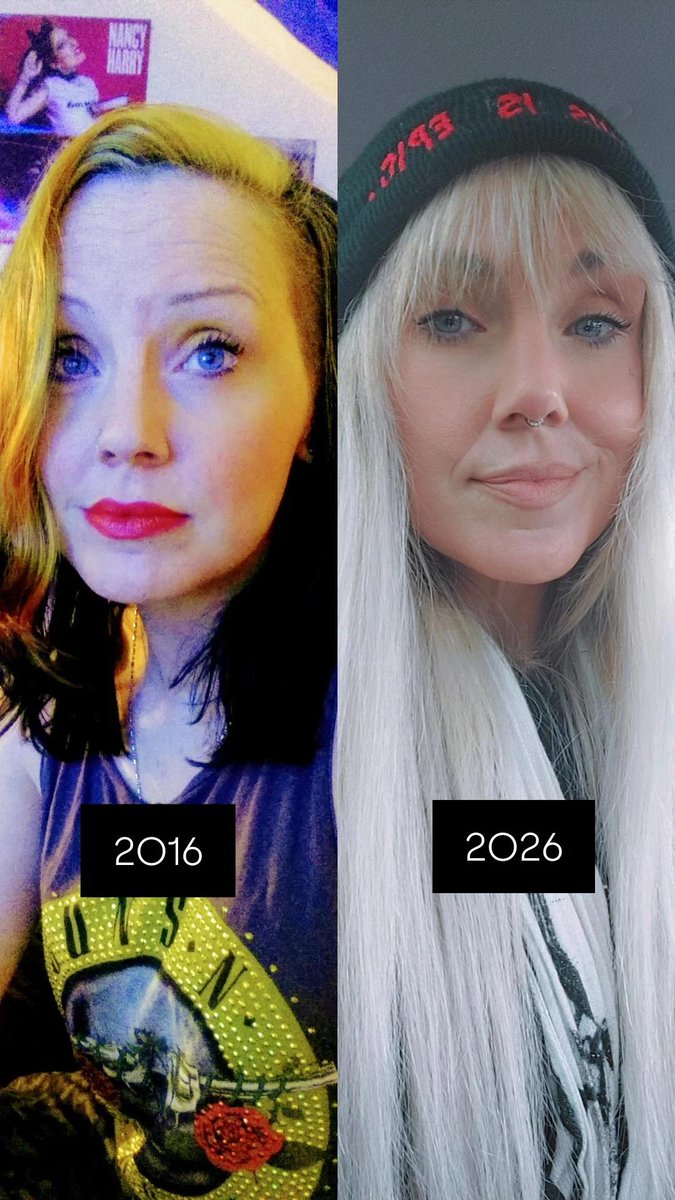Seen alot of #2016challenge posts 

Here's me at 37 vs me at nearly 47 this year . 

Omg the half shave and sperm eyebrows 😭😭

I think I've definitely improved with age 🤣