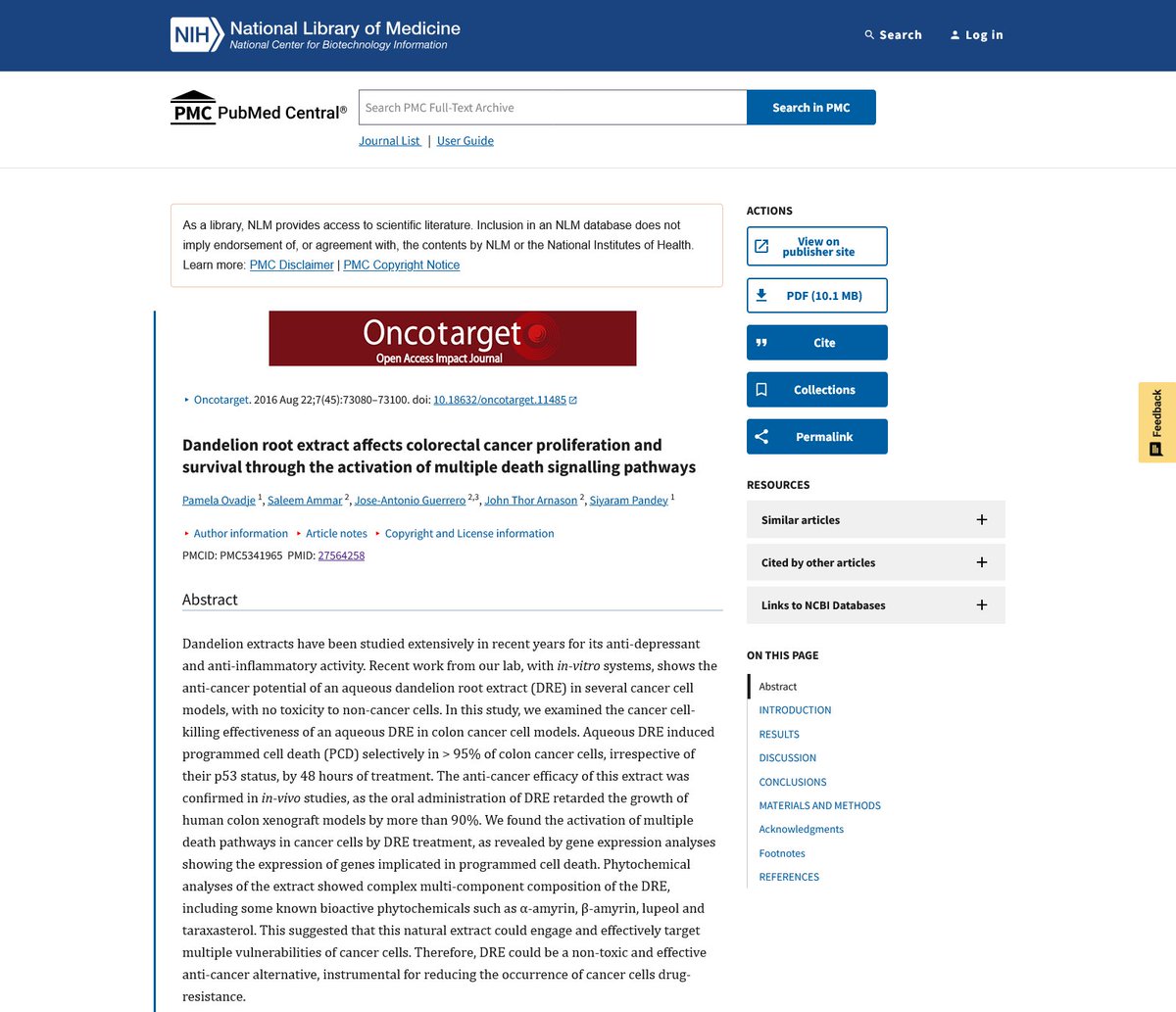 Karahindiba Kökü Özü Kanser Hücrelerini Yok Etti!
Hakemli bir bilimsel dergide yayımlanan çalışmaya göre, Karahindiba kökü özü, laboratuvar ortamında kolon (kalın bağırsak) kanseri hücrelerinde güçlü etkiler göstermiştir. Araştırmada, 48 saatlik uygulama sonrası programlanmış