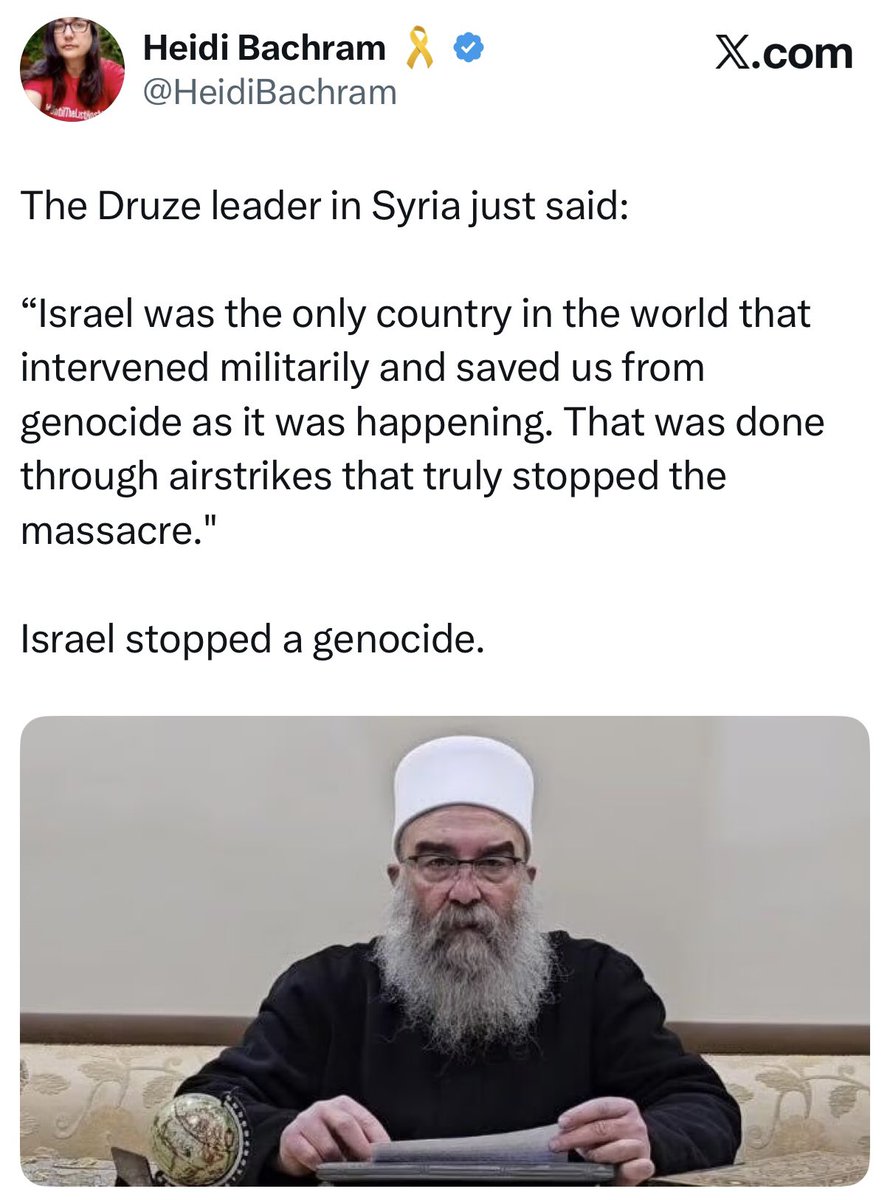 Israel salvó a los drusos de Siria del exterminio a manos islamistas.