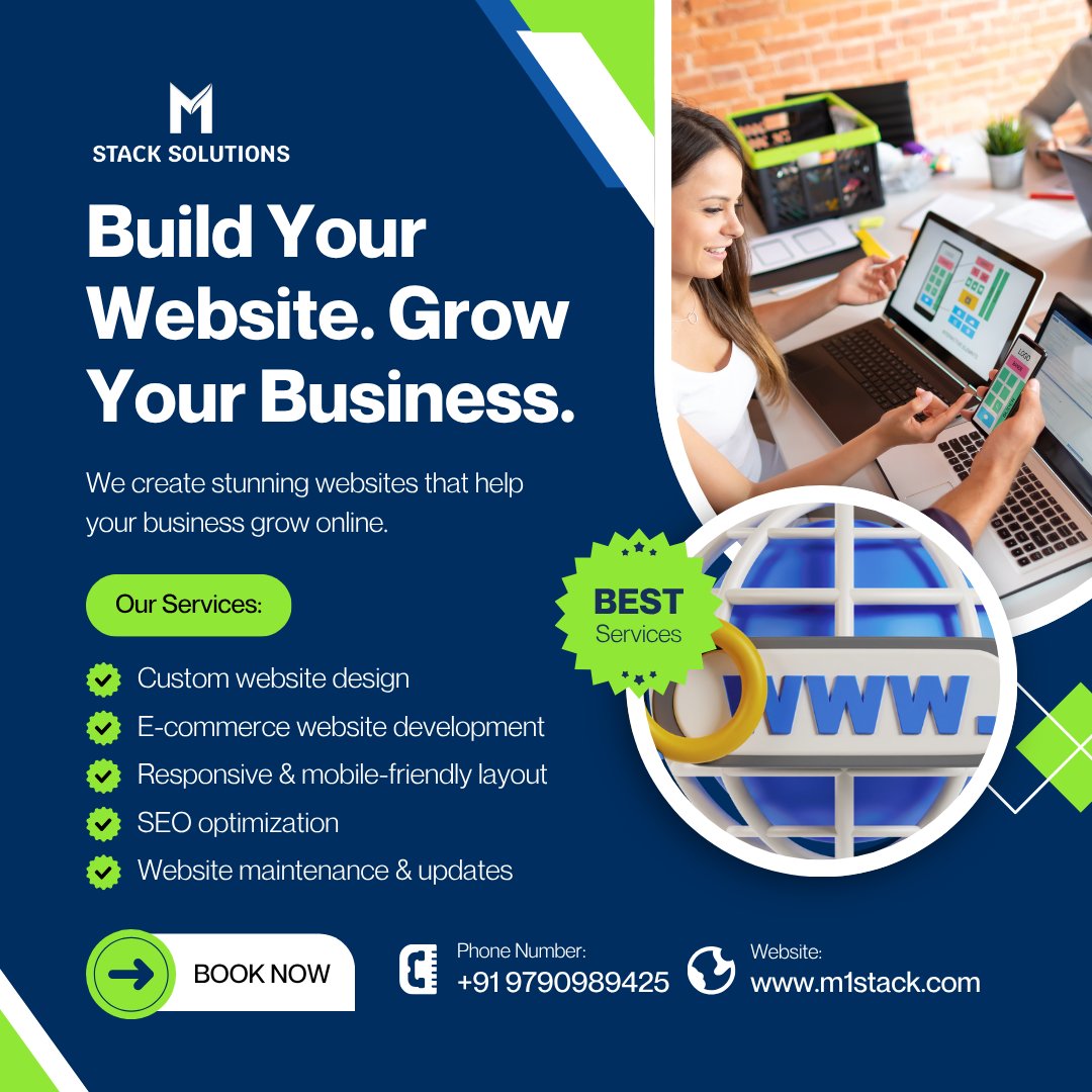 M1Stack's tweet photo. ✅ Website Development – Modern, responsive &amp; SEO-optimized websites 🌐
✅ Web Application Development – Secure, scalable &amp; high-performance web apps ⚙️
✅ Mobile App Development – Android &amp; iOS apps (React Native &amp; Native) 📱
#M1StackSolutions #SoftwareDevelopmentCompany https://t.co/H8rKHkQ2z1