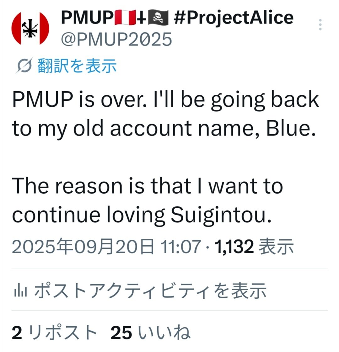 PMUP2025's tweet photo. Actually, I abandoned the name #ProjectAlice three months ago, but I'm glad it's finally back 🥹 https://t.co/omFF4aelxv
