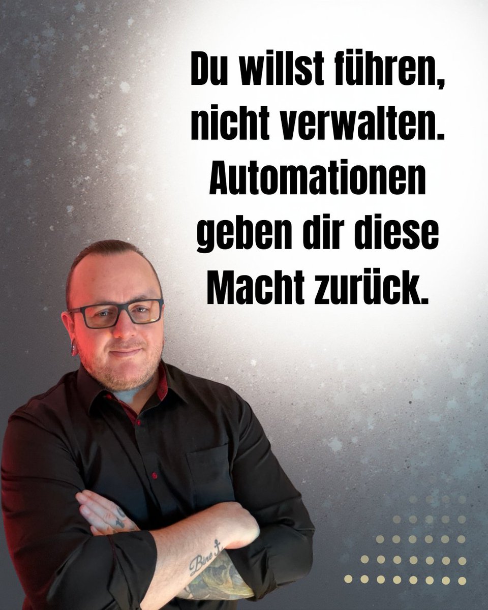 Führen vs. Verwalten. Du bist angetreten zum Führen, verbringst aber meiste Zeit mit Verwalten. Automationen geben Zeit zurück. Coach A (30h operativ, 0h Strategie) vs. Coach B (5h operativ, 5h Strategie). Produktivität = richtige Dinge tun.
