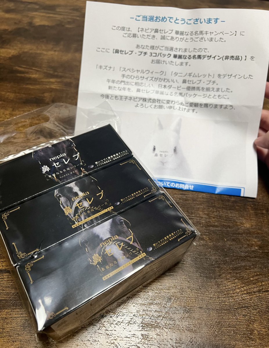 鼻セレブ プチ 華麗なる名馬デザイン 2個セット 新年の門出を華やかに