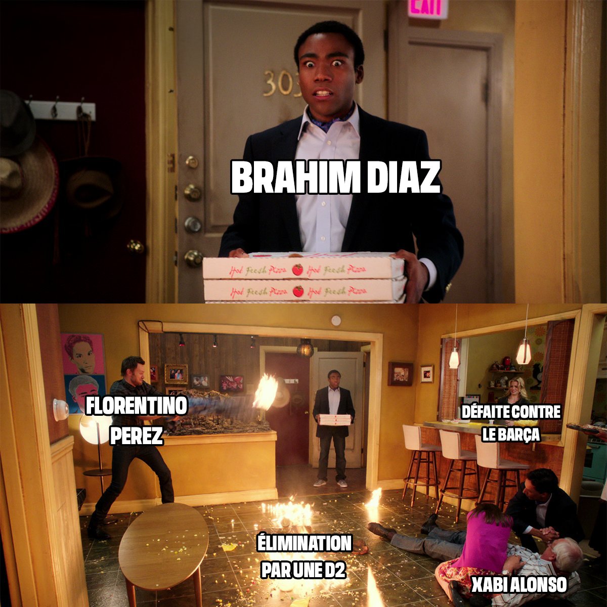 Betclic's tweet image. Brahim Diaz quand il va rentrer à Madrid :