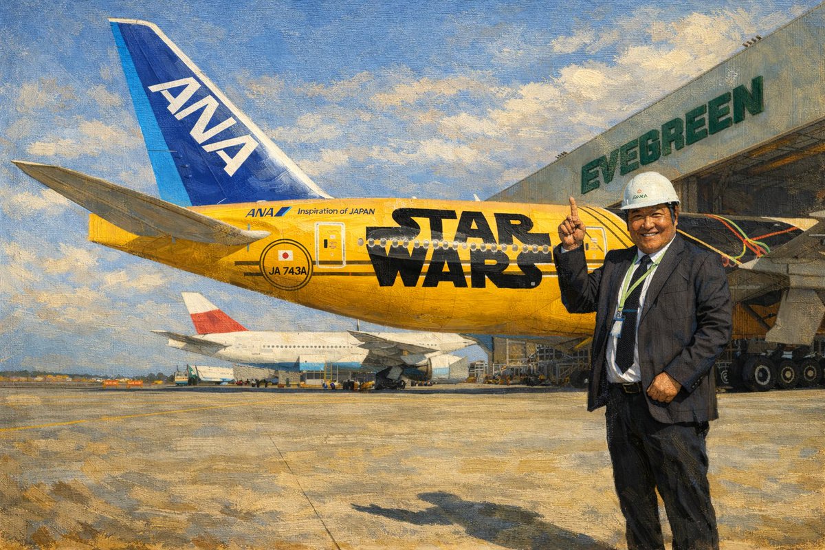 スターウォーズ塗装のB777が台湾のエバー航空のハンガーに入りました。再塗装と整備で20日前後予定されています。
こんなにこの機体が注目集めているのは、みんなの思い出に強く残っているからでしょうね🍀
実はフェンス越しに台湾のファンも来て📸撮影してました⭐️