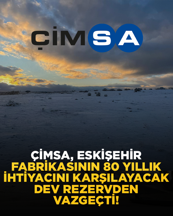 ÇİMSA, Eskişehir Fabrikasının İhtiyacı Olan Dev Rezervden Vazgeçti!
eskisehirhaber.com/cimsa-eskisehi…